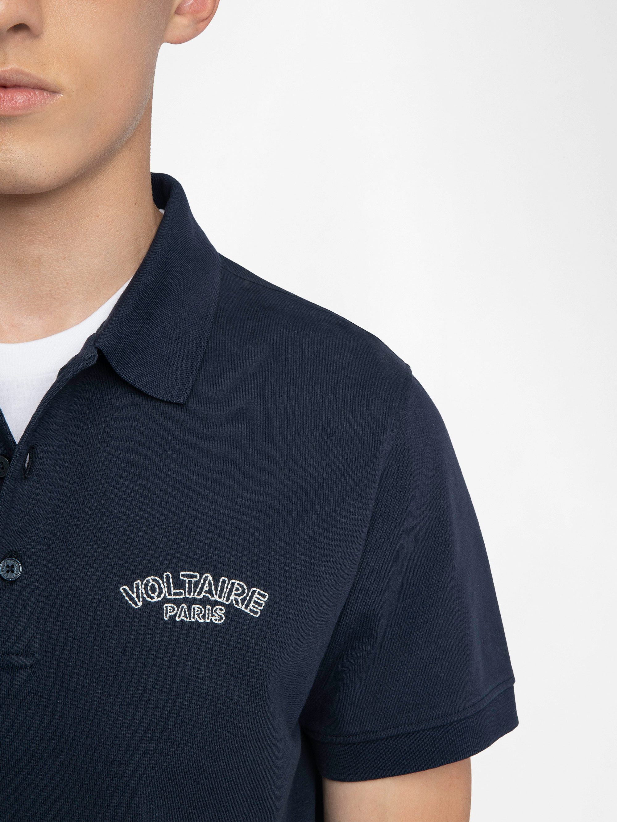 Dimitri Polo Shirt - Short-sleeved polo shirt with embroidery on the front.